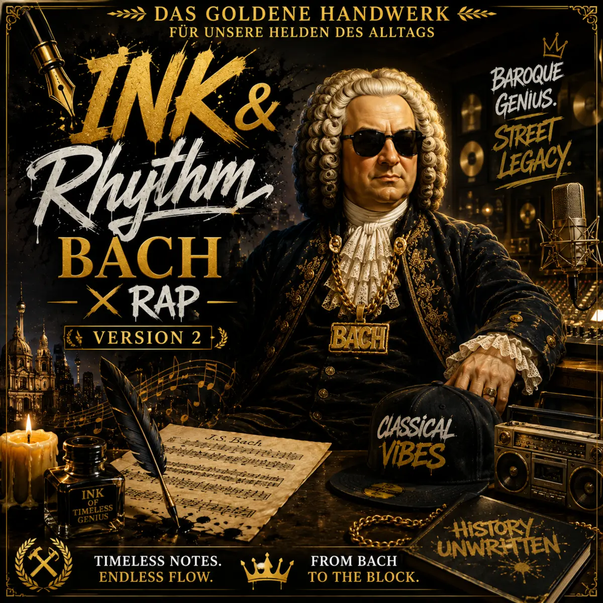Cover INK & RHYTHM – Bach × Rap, Version 2