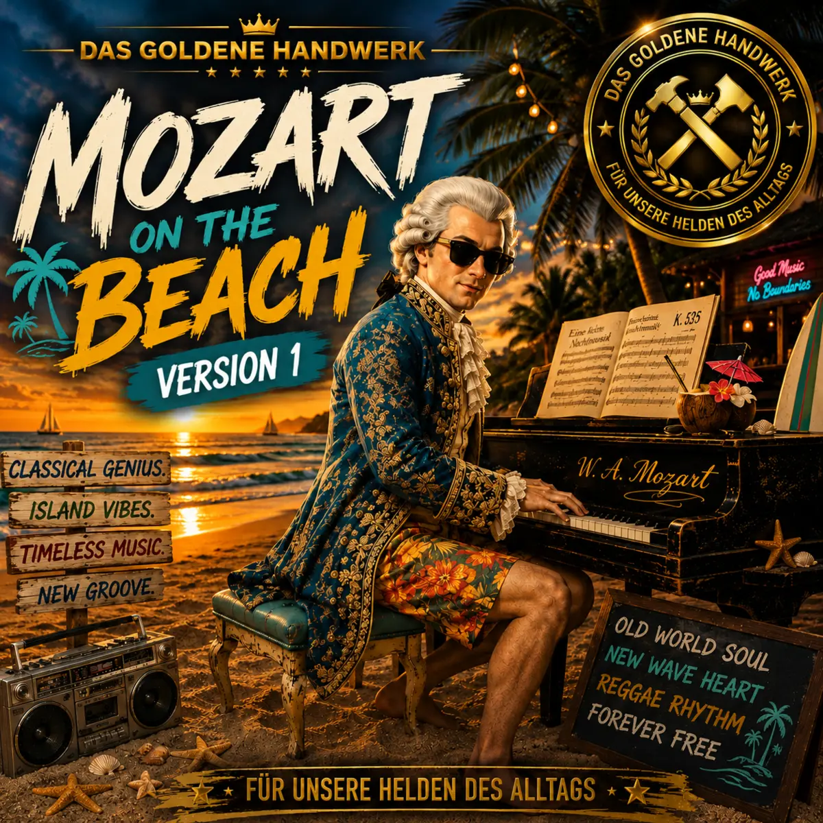 Cover Mozart on the Beach, Version 1