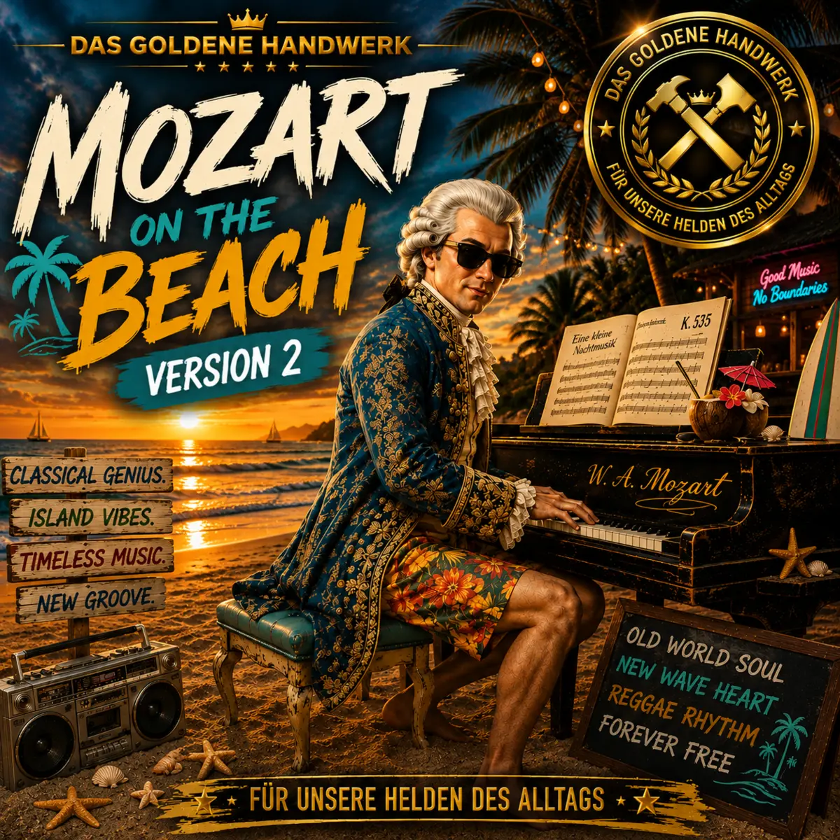 Cover Mozart on the Beach, Version 2